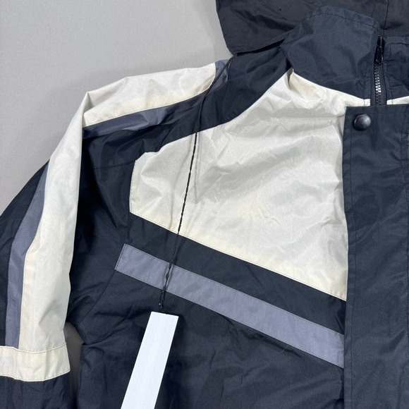 Adidas Reversible Jacket Full Zip Hooded Men's Large Navy Blue‎ Windbreaker - Picture 9 of 9